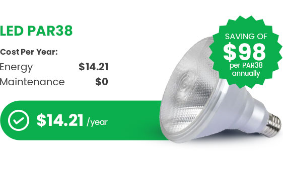 LED par38 annual saving