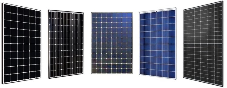 different types of solar panel 