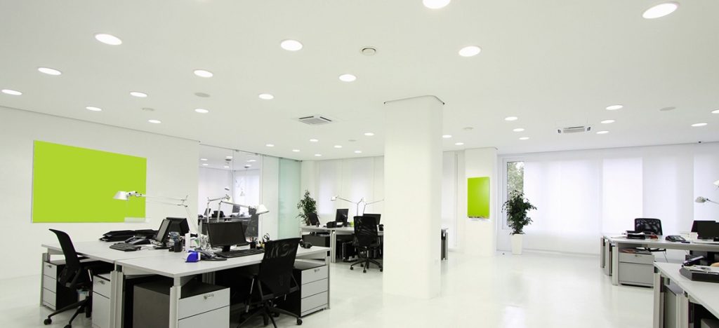 led Downlights used in Office