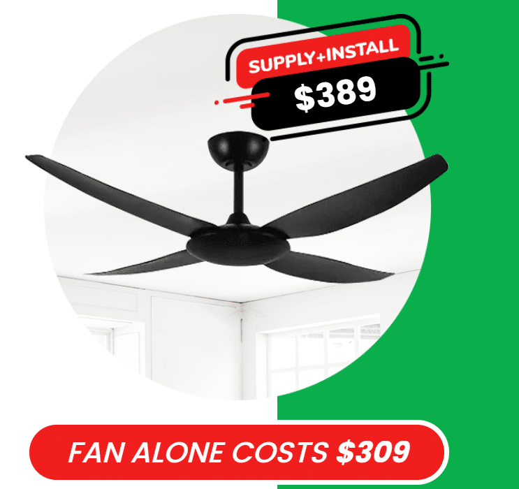 ceiling fan supply and install 