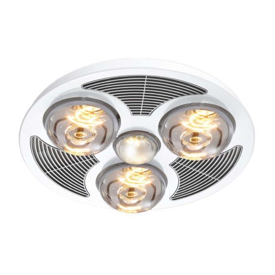 bathroom heater with light and fan