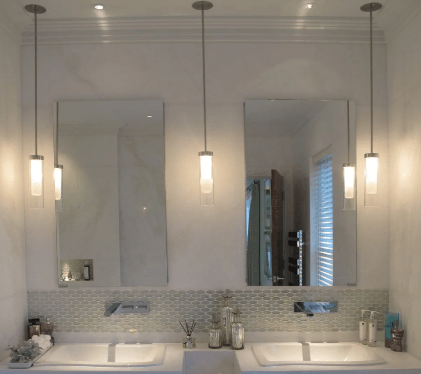 bathroom hanging light fixture