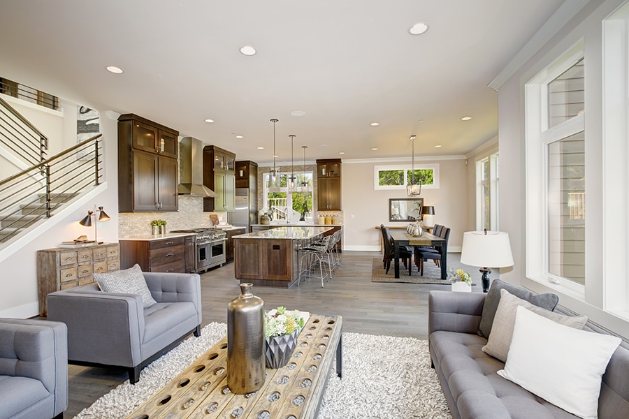 recessed lighting in sitting room 