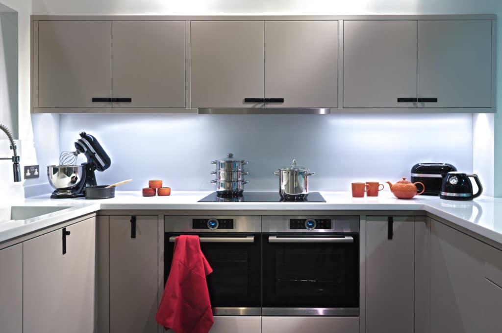 Downlights under store kitchen cupboards