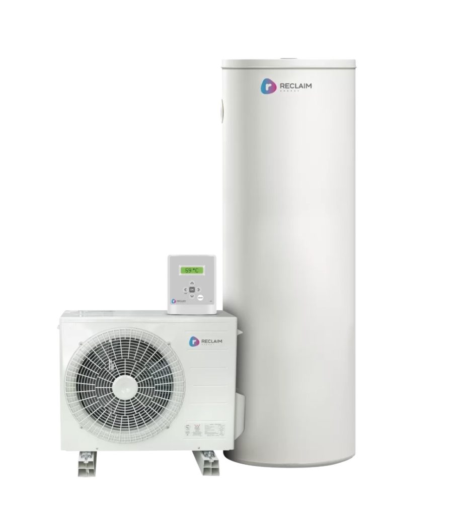 Heat pump system by hot Reclaim energy 