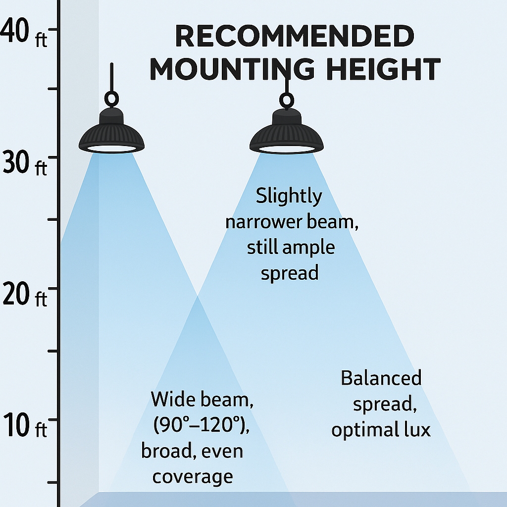 suitable height of high bay light 