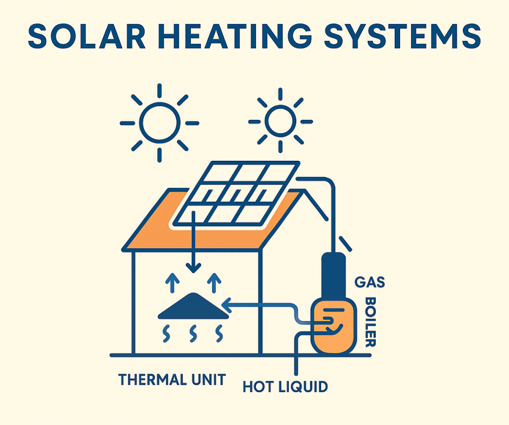 solar usage in heating system 
