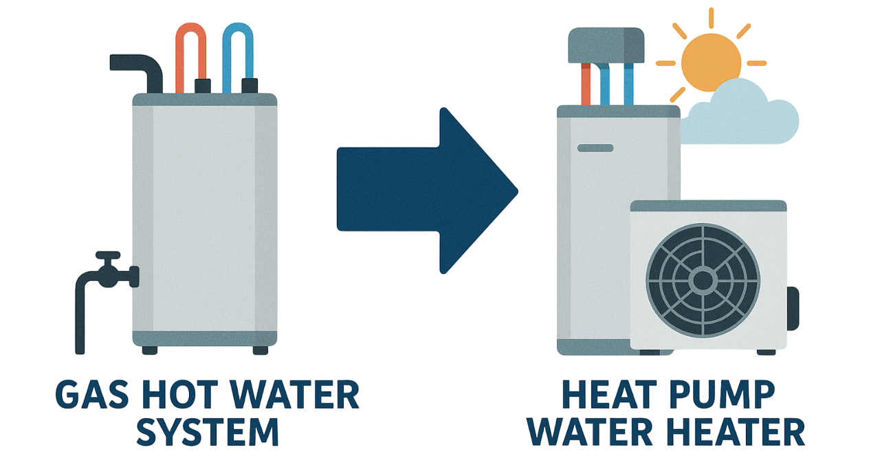 gas water heater conversion to heat pump water heater