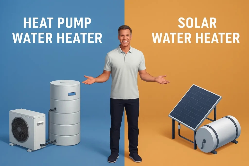 heat pump water heater vs solar water heater