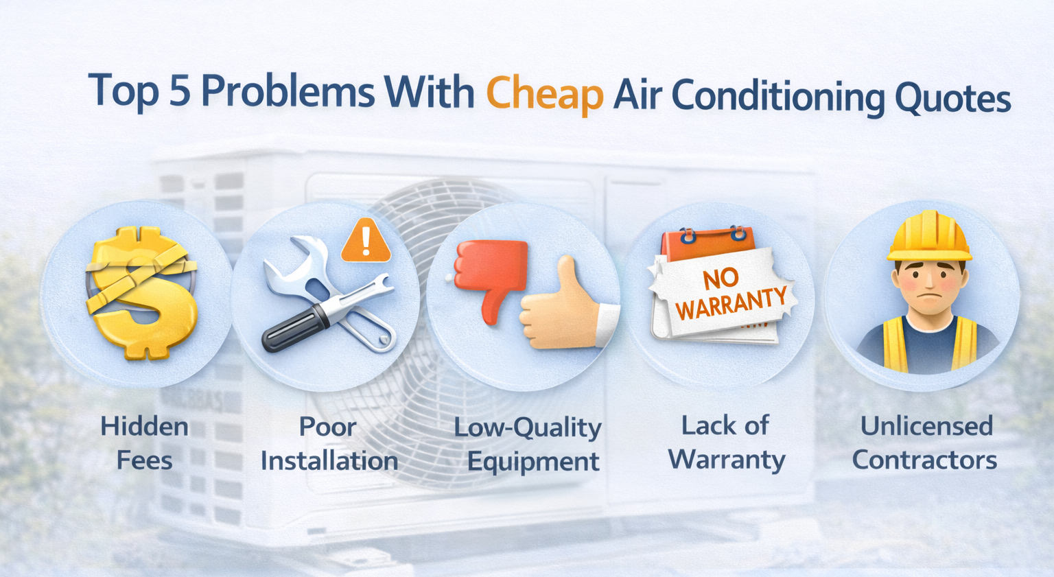 Top 5 Problems With Cheap Air Conditioning Quotes