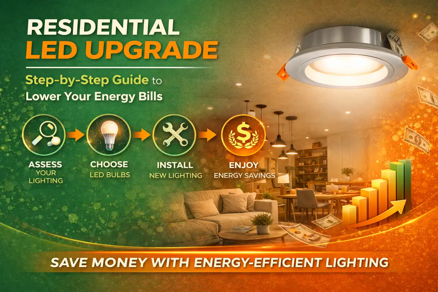 Residential LED Upgrade: Step-by-Step Guide to Lower Your Energy Bills