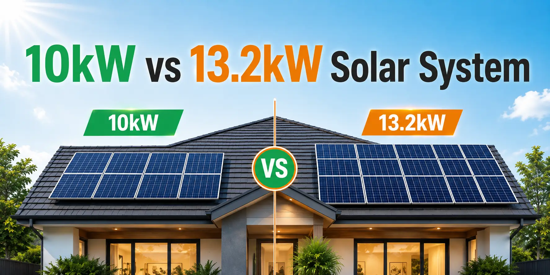 10kw vs 13.2kw solar panels