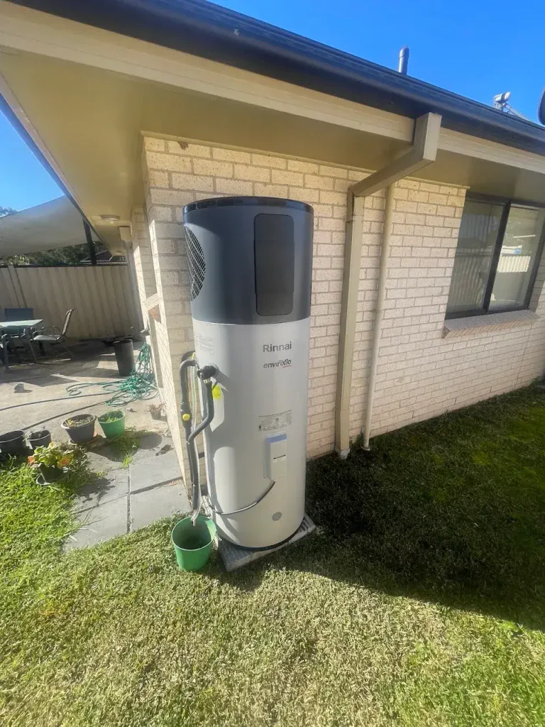 newly replaced heat pump tank
